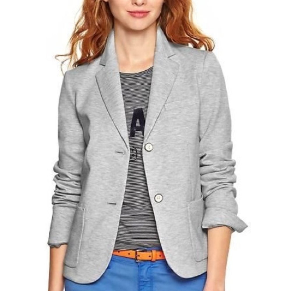 GAP Academy Blazer Grey Jersey Knit